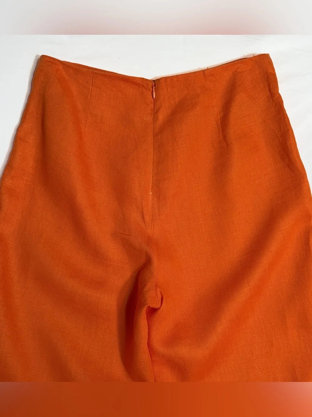 Reformation Liam Linen Pant Citrus Scallop Hem Linen Pants Size 6